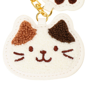 Fuku Fuku Nyanko 日本正版 貓臉相良刺繡吊飾 - 兩款可選