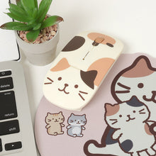 將圖片載入圖庫檢視器 Fuku Fuku Nyanko 日本正版 三色貓無線滑鼠
