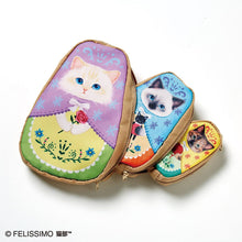 將圖片載入圖庫檢視器 Felissimo貓部  日本正版 三姐妹來幫忙! 貓咪俄羅斯套娃式收納包 - 三款可選
