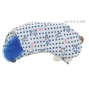 LIV HEART 日本正版 動物日式頭巾立體冰涼眼枕-兩款可選