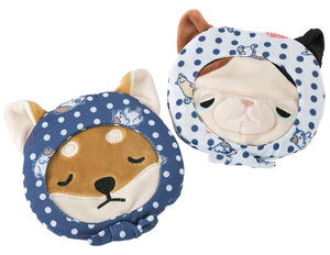 LIV HEART 日本正版 加強冰涼觸感！動物頭巾公仔冷凍包 - 兩款可選