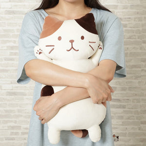 Fuku Fuku Nyanko 日本正版 貓咪擁抱公仔抱枕（50cm）- 三色貓、茶虎貓、灰八分貓
