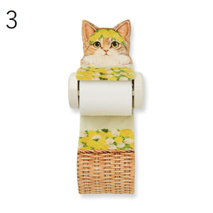 Felissimo 貓部 日本製 花的貓咪妖精衛生卷紙套 - 三款可選
