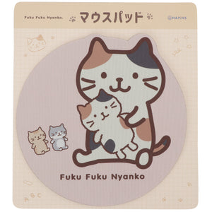 【預訂】Fuku Fuku Nyanko 日本正版 貓咪滑鼠墊 - 兩款可選