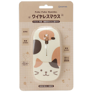 Fuku Fuku Nyanko 日本正版 三色貓無線滑鼠
