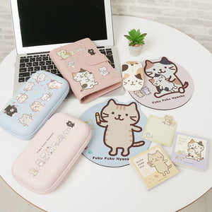 【預訂】Fuku Fuku Nyanko 日本正版 貓咪滑鼠文具EVA半硬殼保護包 - 兩款可選