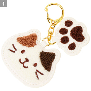 【預訂】Fuku Fuku Nyanko 日本正版 貓臉相良刺繡吊飾 - 兩款可選