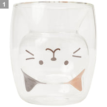 將圖片載入圖庫檢視器 【預訂】Fuku Fuku Nyanko 日本正版 貓咪耐熱雙層玻璃杯(180ml)- 四款可選
