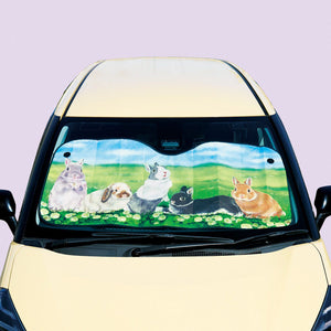 Felissimo YOU+MORE! 日本正版 在原野的兔兔車用前擋遮陽板