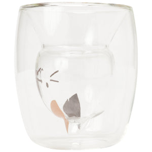 【預訂】Fuku Fuku Nyanko 日本正版 貓咪耐熱雙層玻璃杯(180ml)- 四款可選