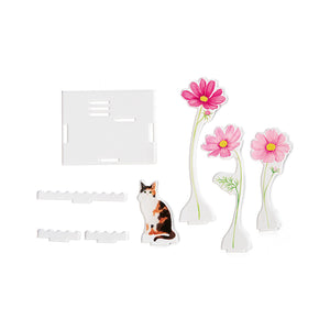 【預訂】Felissimo 貓部 日本製 陪伴您與貓咪的生活  任何時候也優美  花卉亞克力裝飾托盤 - 四款可選