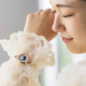 Felissimo貓部 日本正版 與貓一起度過的治愈時光珍珠串珠手鏈手錶