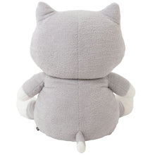將圖片載入圖庫檢視器 Fuku Fuku Nyanko 日本正版 貓咪坐姿公仔抱枕（BIG 特大版）- 三色貓、茶虎貓、灰八分貓
