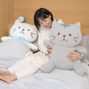 【預訂】Fuku Fuku Nyanko 日本正版 貓咪坐姿公仔抱枕（BIG 特大版）- 鯖虎貓、黑白貓、白貓