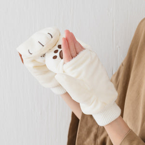 【預訂】Fuku Fuku Nyanko 日本正版 貓掌肉球半開放式連指手套- 三款可選