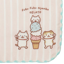 將圖片載入圖庫檢視器 【預訂】Fuku Fuku Nyanko 日本正版 貓咪方形迷你毛巾手帕- 八款可選
