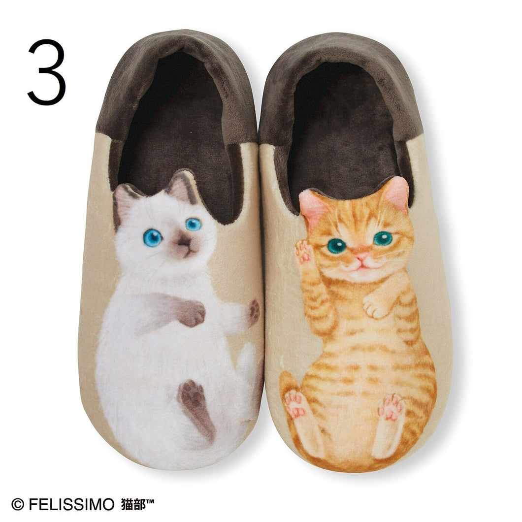 【預訂】Felissimo貓部 日本正版 小貓四腳朝天地翻滾室內拖鞋 - 三款可選