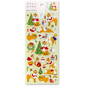 《柴田先生》日本正版 柴犬聖誕貼紙
