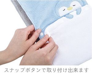 LIV HEART 日本正版「恰眼瞓NEMU NEMU」系列 動物三色拼接吸水速乾轉轉抹手毛巾- 三款可選