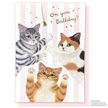將圖片載入圖庫檢視器 Felissimo 貓部 日本正版 貓咪「祝賀彩球」立體生日卡
