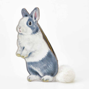 Felissimo YOU+MORE! 日本正版 萌兔子在桌上玩耍 就像自己能站立一樣的小兔收納包 - 四款可選