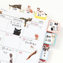 將圖片載入圖庫檢視器 Felissimo 貓部 日本製 筆記裡全是貓！一起玩的貓手帳貼紙套裝 - 三款可選
