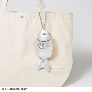 【預訂】 Felissimo 貓部 日本正版 可收納成小魚吊飾! 愛魚貓咪的半透明環保袋 - 三款可選