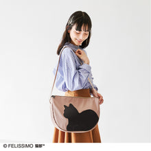 將圖片載入圖庫檢視器 【預訂】 Felissimo貓部 日本正版 香箱座姿貓咪影子單肩包
