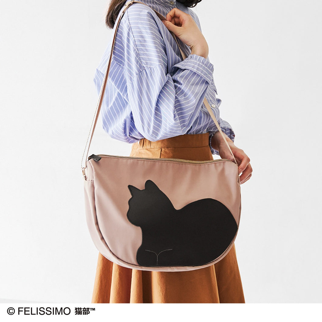 【預訂】 Felissimo貓部 日本正版 香箱座姿貓咪影子單肩包
