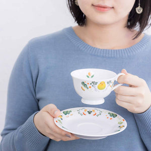 【預訂】 Felissimo YOU+MORE!×小鳥部 日本製 療癒的下午茶會 鸚鵡杯碟組 - 四款可選