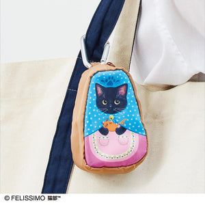 Felissimo貓部  日本正版 三姐妹來幫忙! 貓咪俄羅斯套娃式收納包 - 三款可選