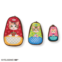 將圖片載入圖庫檢視器 Felissimo貓部  日本正版 三姐妹來幫忙! 貓咪俄羅斯套娃式收納包 - 三款可選

