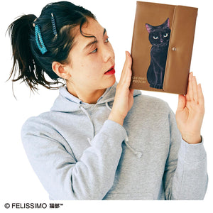 Felissimo貓部 日本正版 偷望貓貓萬用收納包 - 三款可選