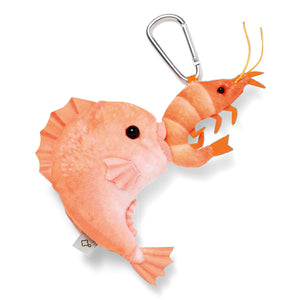 【預訂】 Felissimo YOU+MORE!  日本正版 蝦子釣鯛魚伸縮鑰匙套
