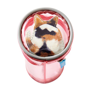Felissimo貓部 日本正版 穿梭隧道! 令人想偷看的貓咪透明收納包 - 三款可選