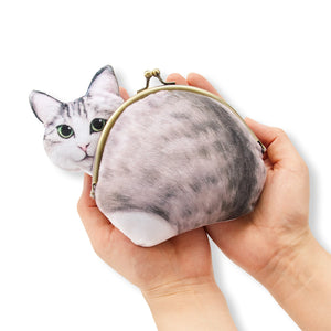 Felissimo貓部 日本正版 討摸摸的貓咪 貓咪屁股的口金收納包 - 三款可選