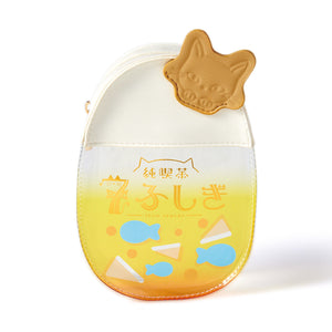 【預訂】Felissimo貓部 日本正版 「純喫茶 7不可思議」在蘇打水暢遊的果凍魚收納包 -三款可選