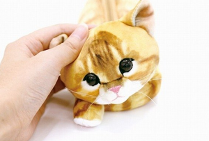 Felissimo 貓部 日本正版 棉花糖般軟Q 夢幻柔軟觸感小貓收納包 - 四款可選