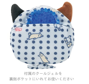 《3折清貨價》LIV HEART 日本正版 加強冰涼觸感！動物頭巾公仔冷凍包 - 兩款可選