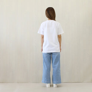 TOMO CORPORATION 日本直送 原創Peek-a-boo 偷望的柴犬白色T恤（ S Size）