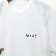 將圖片載入圖庫檢視器 TOMO CORPORATION 日本直送 原創Peek-a-boo 偷望的柴犬白色T恤（ S Size）
