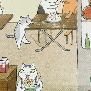 貓小姐Ms.Cat 台灣正版 萬用收納袋(大)-花貓冰果室