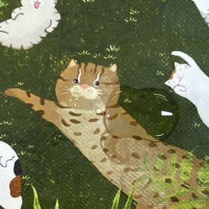 貓小姐Ms.Cat 台灣正版 萬用收納袋(中)-石虎與貓的森林遊戲