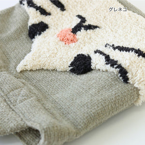 TOMO CORPORATION 日本直送 印度製灰白貓立體耳朵手挽袋