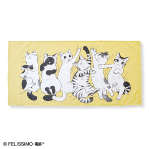 Felissimo 貓部 日本正版 貓咪來搗蛋蓬鬆浴巾 - 四款可選