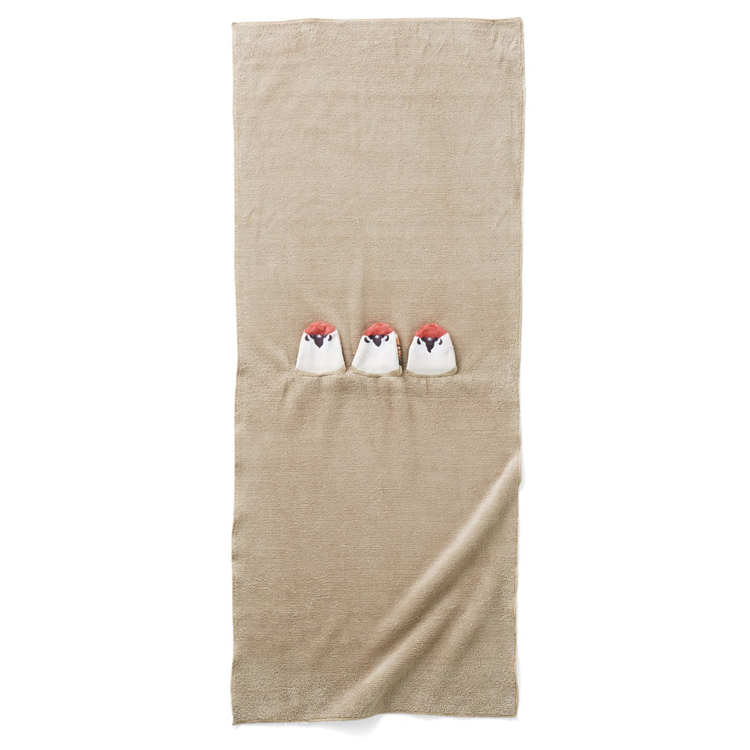 【預訂】 Felissimo YOU+MORE! 日本正版 小鳥停在毛巾上 可愛立體小鳥毛巾 - 三款可選