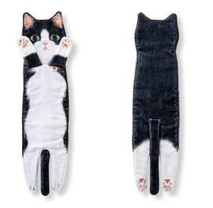 Felissimo貓部 日本正版 可以伸展到這~麼長?! 超~長貓咪毛巾 - 六款可選