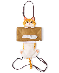 【預訂】Felissimo貓部 日本製 來玩吧喵～貓咪家居/車後座用懸掛式紙巾套 - 三款可選