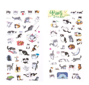 韓風與貓生活點滴日記貼紙套裝（一套6張）