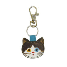將圖片載入圖庫檢視器 ECOUTE! minette 日本正版 療癒貓臉皮革鎖匙扣 - 八分貓
